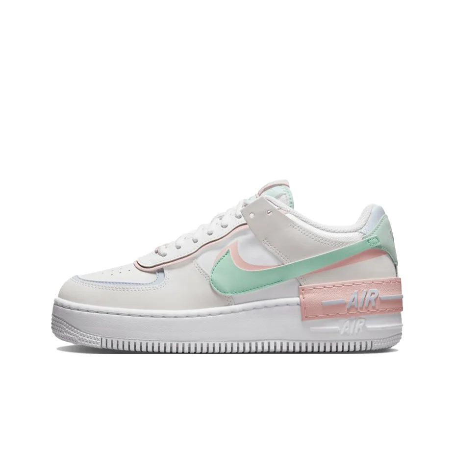 Nike Air Force1 Shadow Skateboard Shoes Women's Low Top White/Pink CI0919-117
