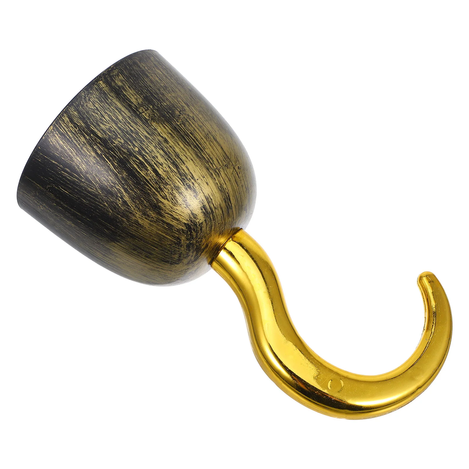 Golden Pirate Hook Cosplay Toys Halloween Adornments Hand Hooks Plastic Party Decorations Decorative Accessory