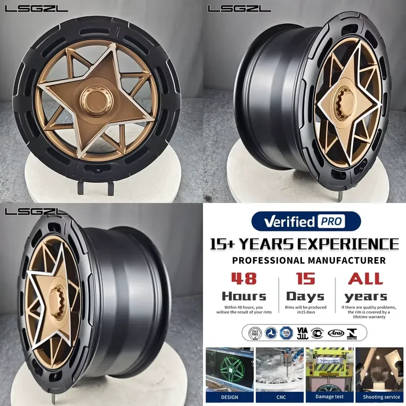 

i LSGZL Forged Monoblock 5 Star Centerlock Wheel Rims 5x114.3 5x120 5x130 for 17 18 20 21 22 Inch Car Wheel