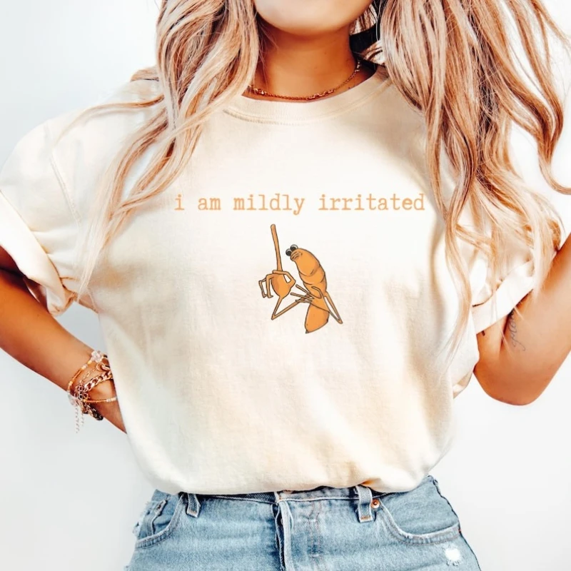 أنا مهيج معتدل ماركوس دودة ميمي الدماغ روت روبرت مساعدة القبيح تي شيرت مطبوع بلايز موضة عادية نمط قصير الأكمام #1