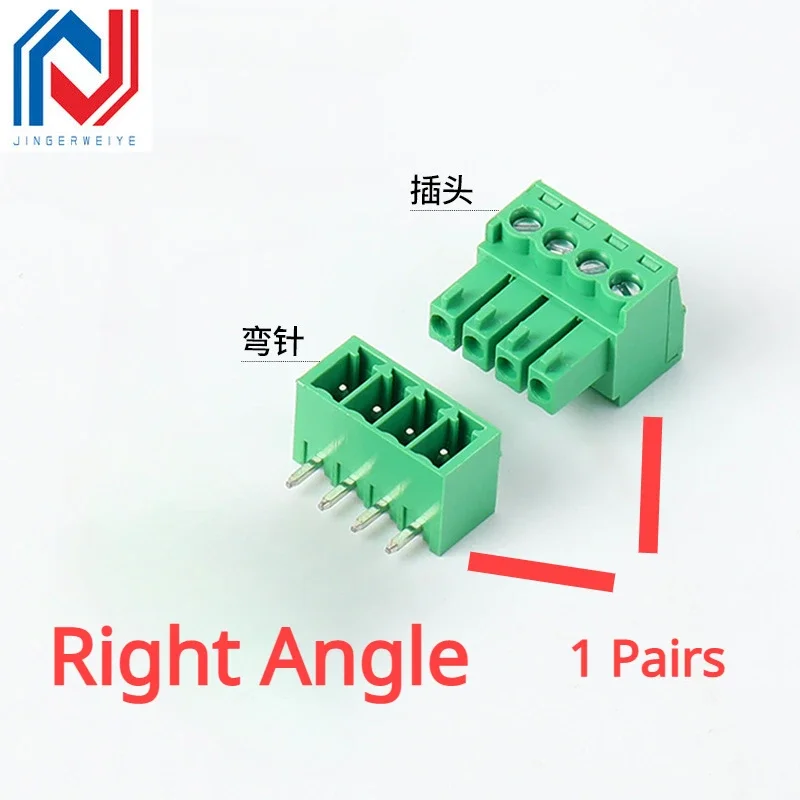 2Pair 15EDGK-3.5mm Plug-in Screw Connector 2EDGV-3.5mm Straight Pin 2EDGR-3.5mm Bent Foot Terminal 2P-12Pin Electrical Terminals