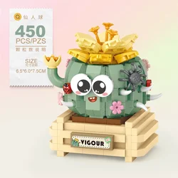 Bonsai Ornaments Flower Building Block Toy Sets Succulent Plants Potted Model DIY Mini Puzzled Brick Toys for Girls Kids Gifts