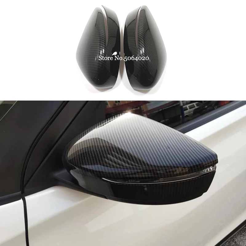 

ABS Chrome/Carbon Car Rearview Side door turning Mirror Cover trim For Nissan Kicks 2016-2020 2021 2022 Exterior Accessories 2pc