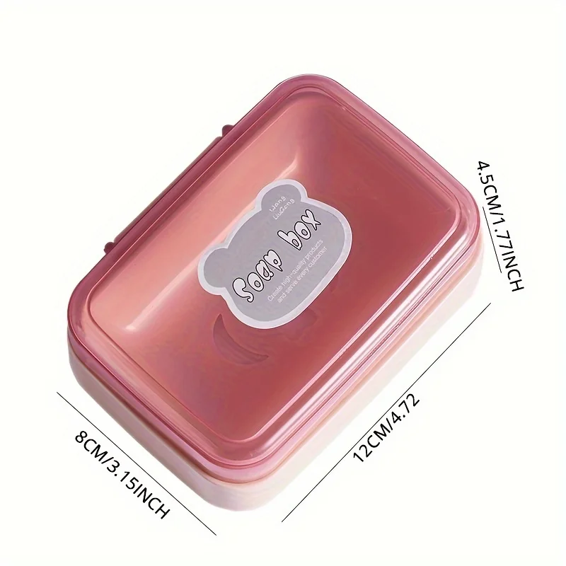 1pc Portable Soap Dish, Soap Box With Lid, Household Plastic Soap Holder, Soap Rack For Bathroom, Soap Storage Box, Travel Essen