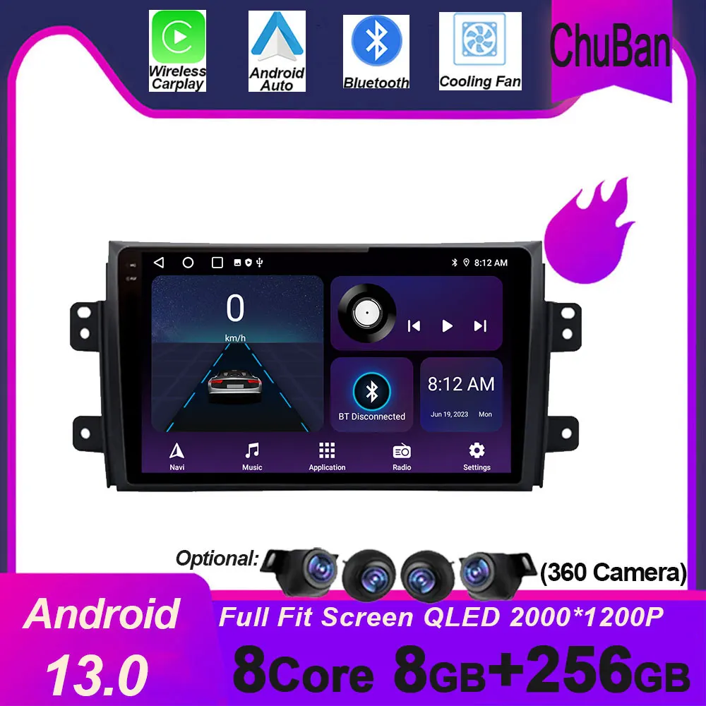 

Android 14 for Suzuki SX4 2006 - 2013 for Fiat Sedici 2005 - 2014 Wireless Carplay Video Player Touch Screen Display 9 Inch GPS