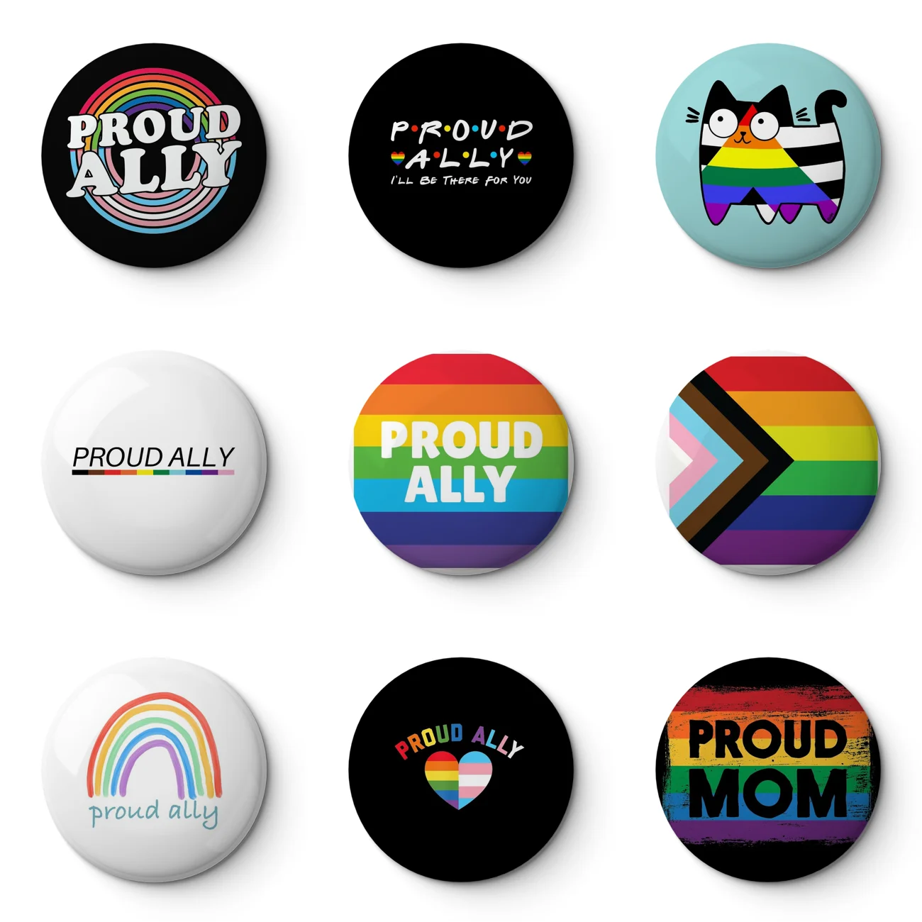 Proud Ally Soft Button Pin Customizable Metal Decor Women Jewelry Gift Cute Funny Hat Lover Lapel Pin