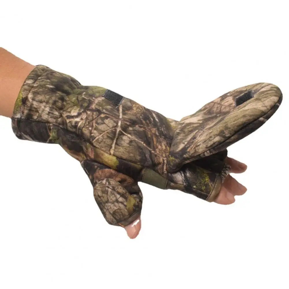 Fine Workmanship Gloves Breathable Gloves Camouflage Print Outdoor Half Finger Gloves Anti-slip Soft Breathable for Climbing