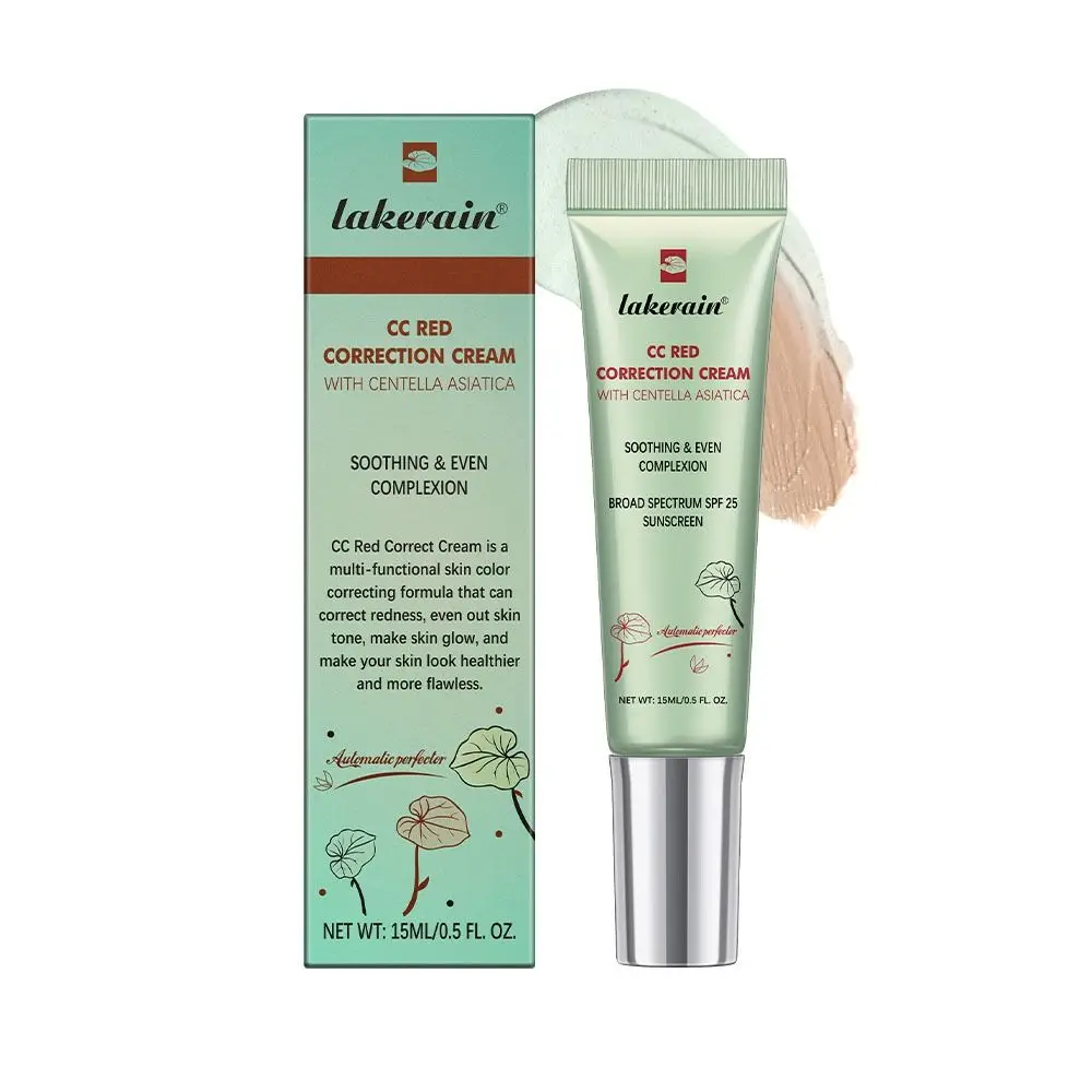 New Waterproof Centella CC Cream Long-lasting Hydrating Red Correction Cream Moisturizing Makeup Foundation Cream