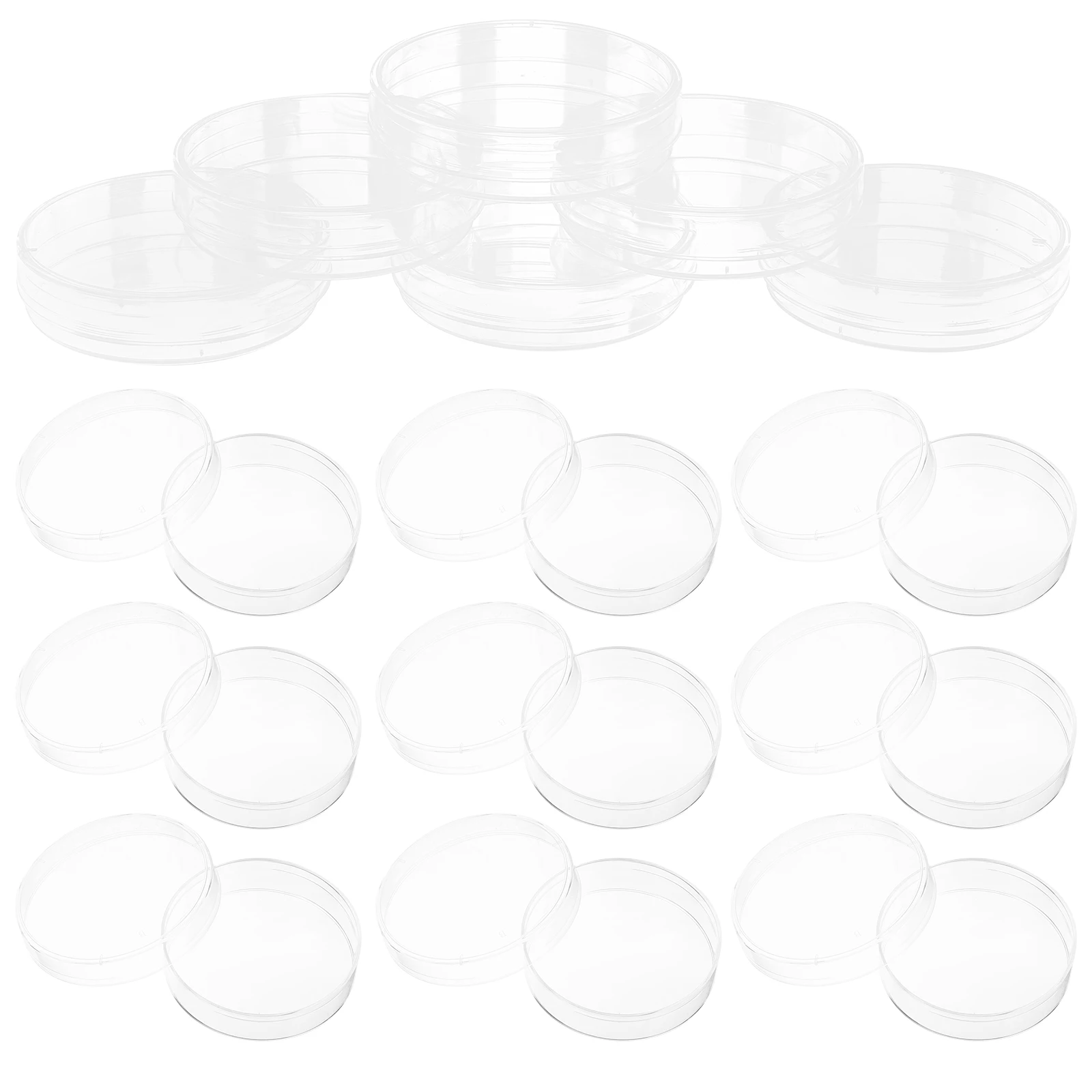 

30pcs Culture Plate 35mm Size Transparent with Lids for Lab Experiment Chemistry Teaching Supplies Petri Dish Plastic