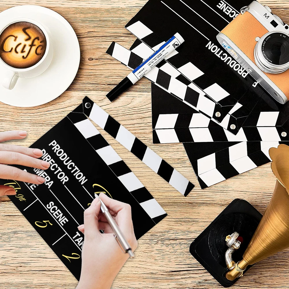 Party holiday party movie clapboard movie card clapperboard movie party props game party