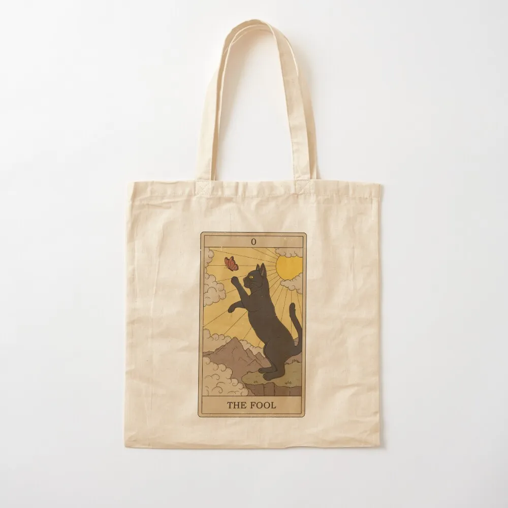 

The Fool - Cats Tarot Tote Bag Shopper handbag canvas tote shopping trolley bag Canvas Tote Bag