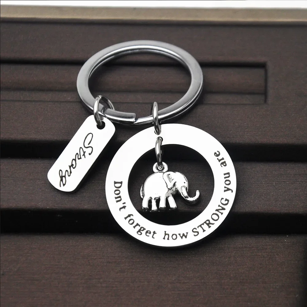 Metal Women Keychain Man Key Chain Bags Key Ring Chain For Pants Kids Elephant Pendant Key Holder Fashion