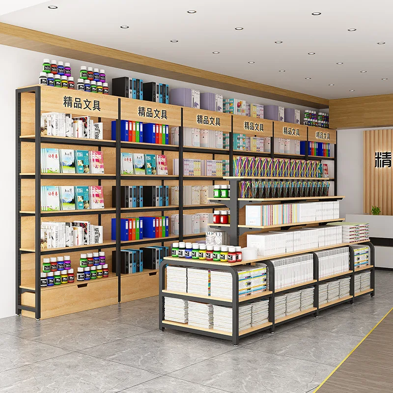 ชั้นวางสินค้าซุปเปอร์มาร์เก็ตแบบกำหนดเอง ชั้นวางโลหะแบบหลายชั้นปรับระดับได้ ไม่ต้องใช้สลักเกลียว ชั้นวางแสดงสินค้าสำหรับซูเปอร์มาร์เก็ต