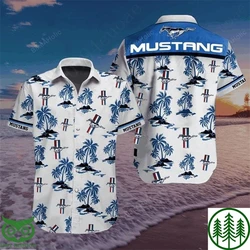 Mustang Clothing Anime Shirts For Men Women Harajuku Luxury Button Cardigan Casual Oversized T-shirt Unisex Shirts And Blouses