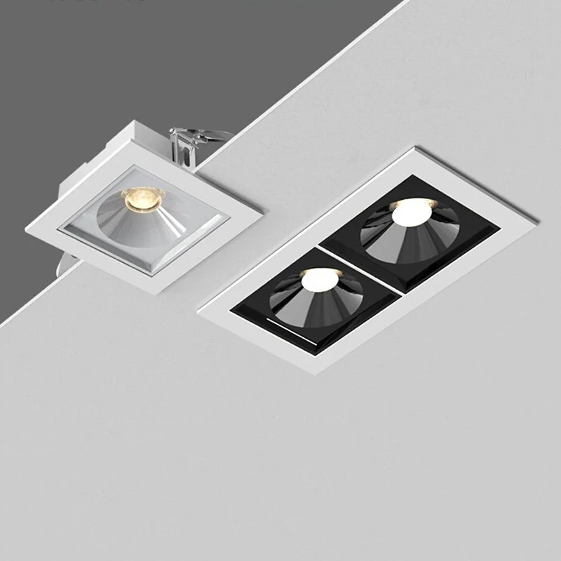 

Квадратный встраиваемый светодиодный светильник COB с регулируемой яркостью, 7 Вт, 12 Вт, 14 Вт, 24 Вт, AC85-265V, потолочные точечные панели, лампы для освещения домашнего отеля, магазина