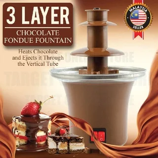 Mini Chocolate Fountain Machine Three Layers Home Dessert Machine Birthday Party Birthday Gifts Christmas、Halloween Gifts