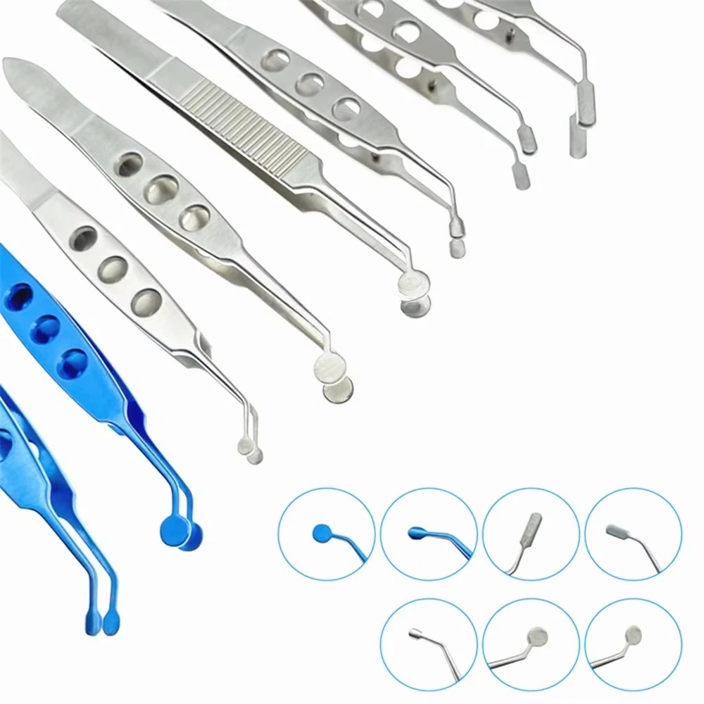 Eyelid Massage Forceps Ophthalmic Tweezers Cosmetic Plastic Surgery Training Instrument
