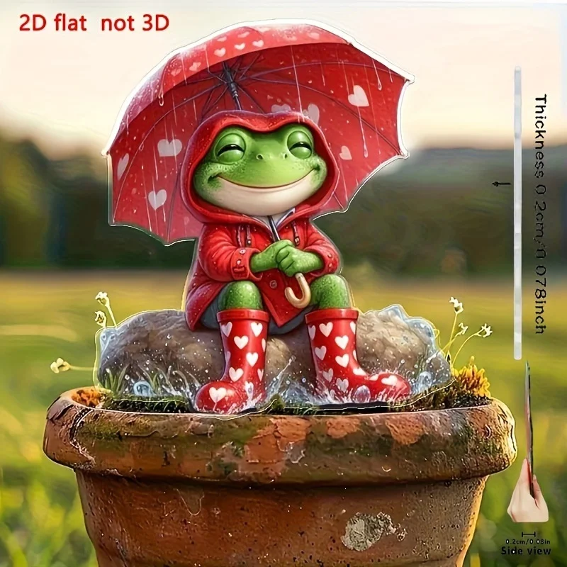 Bonsai Garden Gift - 1개입 웃는 개구리 장식품은 야외 장식,
