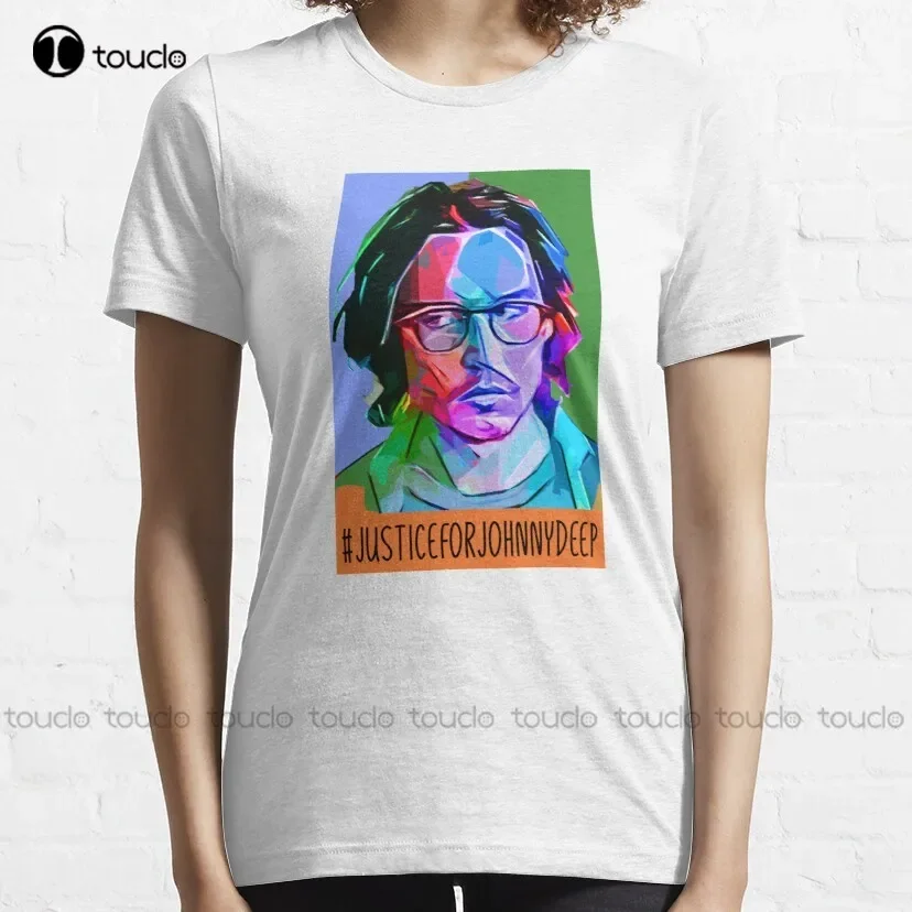We Stand With Johnny Depp Classic T-Shirt Mens Beach Shirts Outdoor Simple Vintag Casual T Shirts Xs-5Xl Breathable Cotton New
