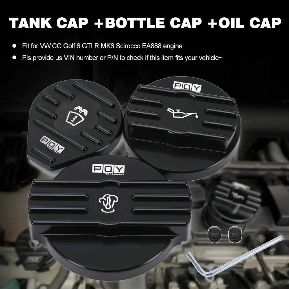 Tank Cap / Bottle Cap / Oil Cap for VW CC Golf GTI Audi Seat Skoda 2.0T Scirocco EA888 EA113 Engine Aluminium Protect Cap Cover