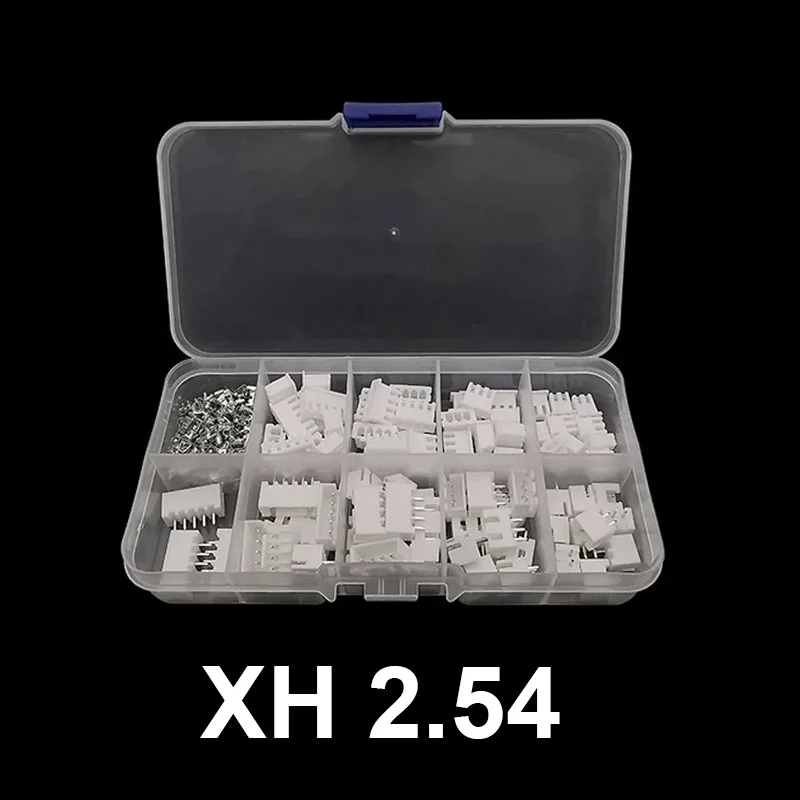 230Pcs/Box XH 2.54 2p 3p 4p 5p 6pin Male Female 2.54mm Pitch Housing Terminal Pin Header JST Wire Connector Adaptor XH Kits