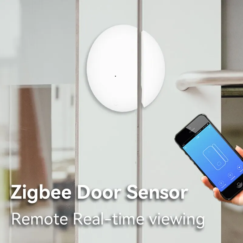 Tuya Smart Life Zigbee Smart Door Window Sensor Door Open Closed Detector Security Protection Alexa Google Home Voice Control