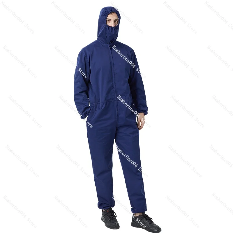 

Applicable to anti-radiation one-piece clothing, computer room, monitoring room, electromagnetic radiation protective clothing