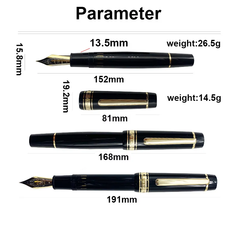 Huge Wingsung Steel Nib King 930 Resin Piston Fountain Pen Iraurita No.9 F/M/B Nib Gold Silver Clip Business Pen Gift