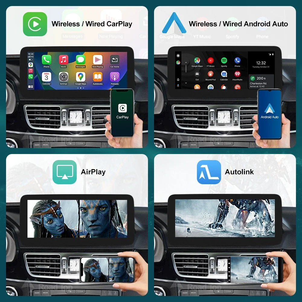 Mercedes Benz GLK Class X204 X253 Car Multimedia GPS Screen NTG4.5/ 5.0 CarPlay Function 8GB RAM USB SD Card FM Transmitter