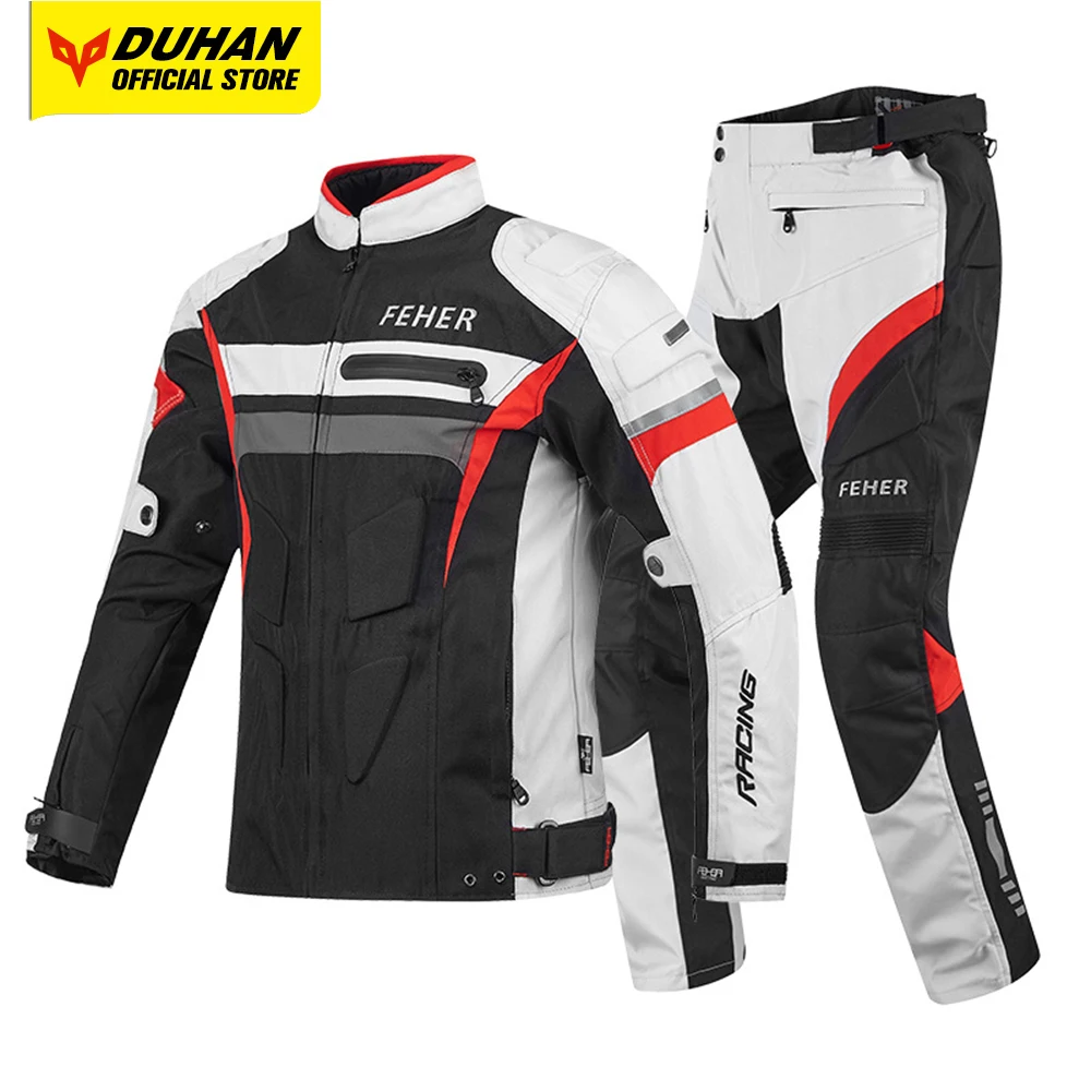 Reflective Motorcycle Riding Clothes Wear Resistant Waterproof Motorcycle Jackets Warm Motorbike Riding Protective Equipment