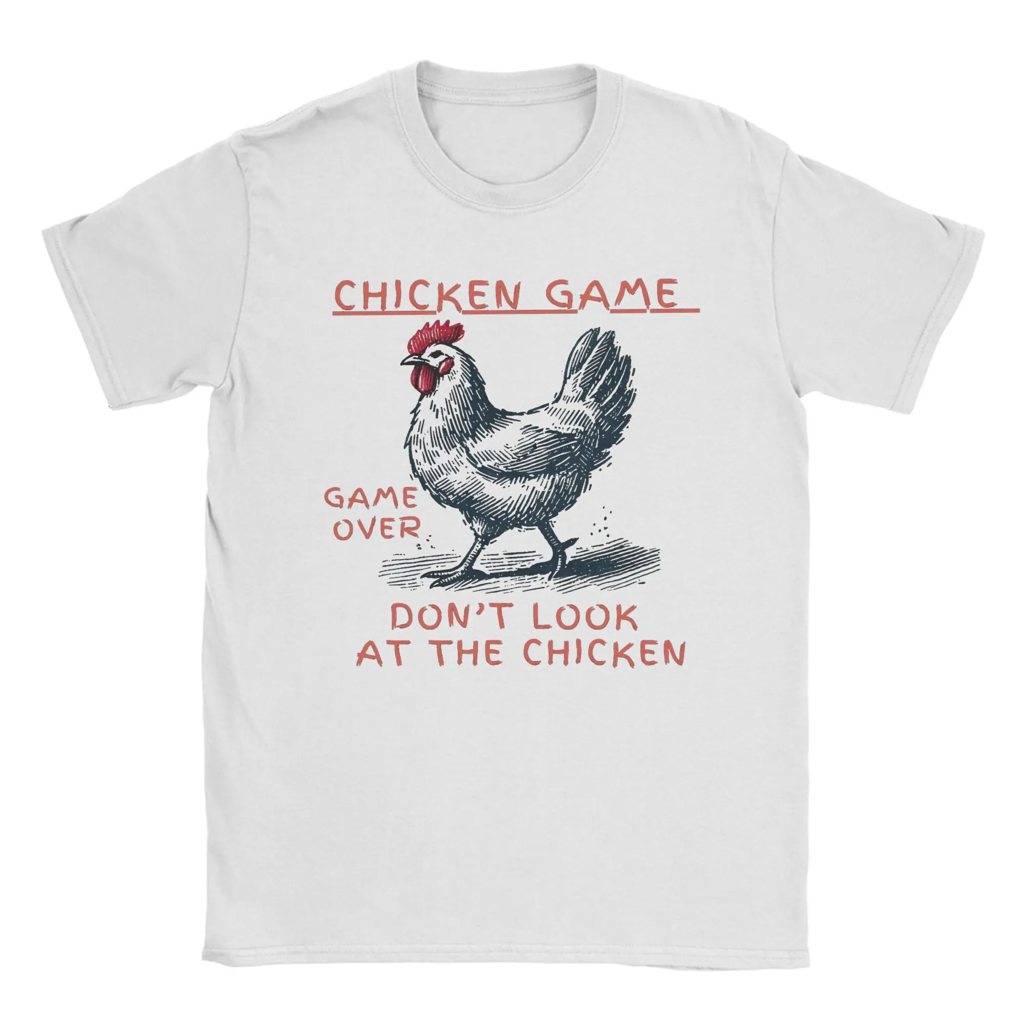 

Футболка из чистого хлопка с изображением курицы, фермера, для пары, летние футболки в уличном стиле, модная футболка с круглым вырезом, дешевая