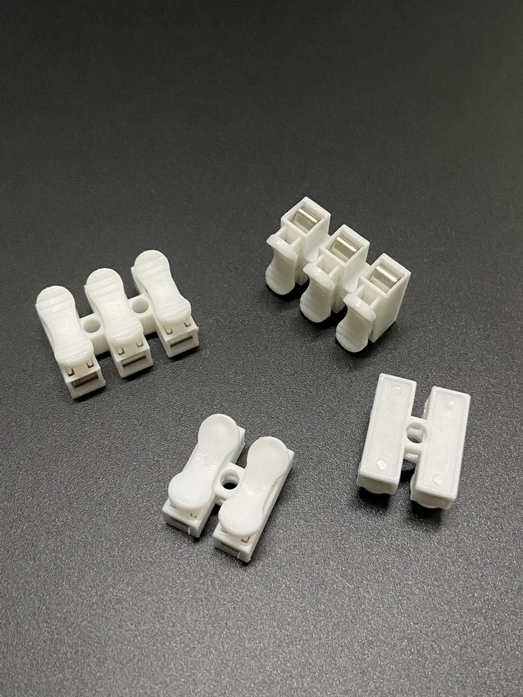 2P 3P White Wire Terminal Quick Connection Connector Temporary Wiring Clip Front-Back Connector for Electronics