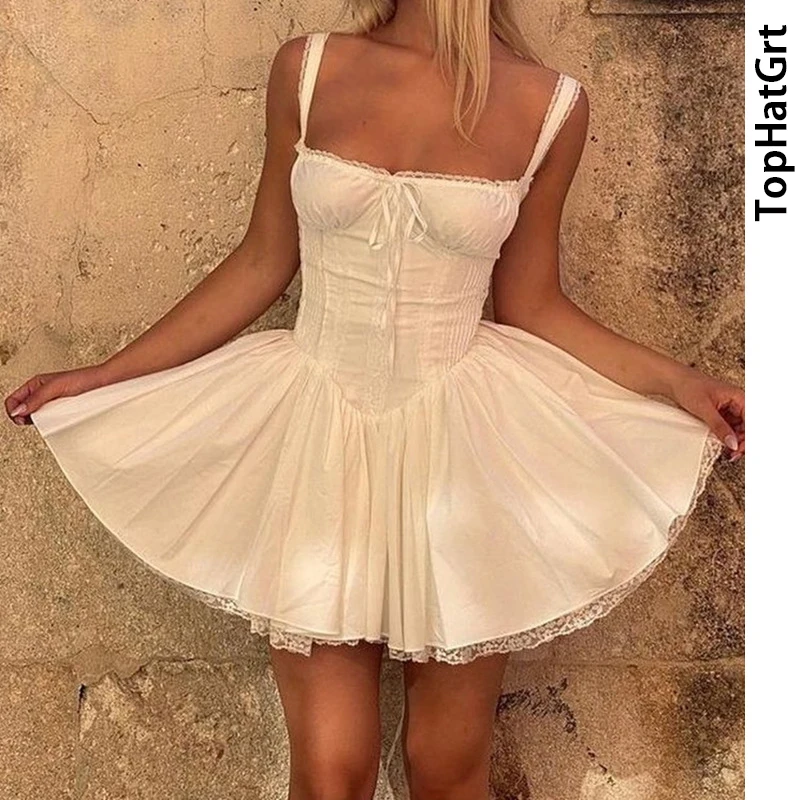 

2024 new summer women's elegant and sexy low-cut waist suspender dress