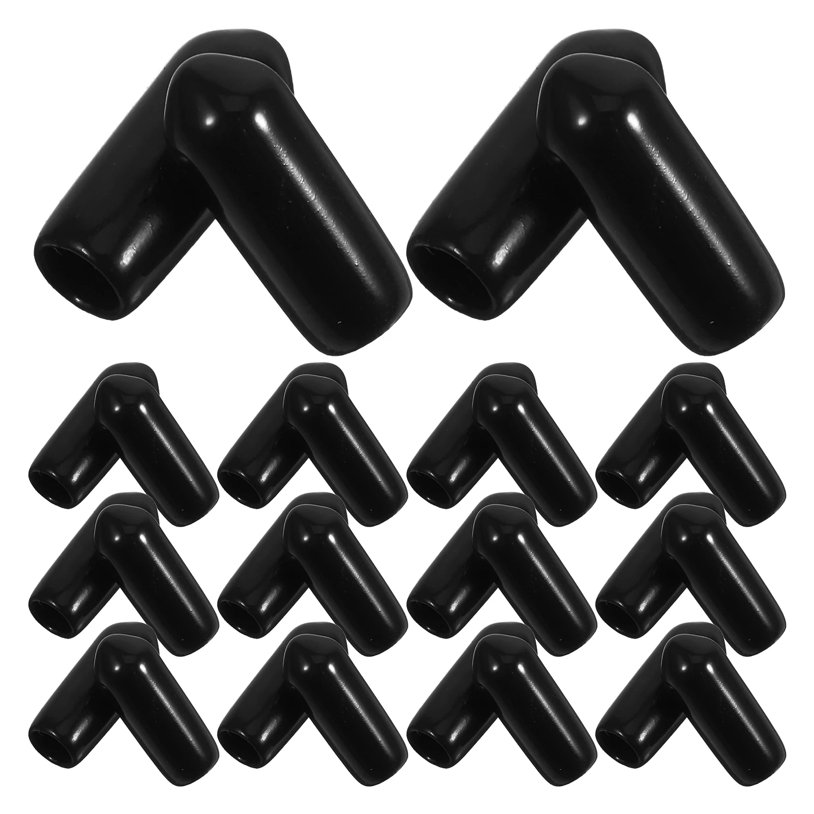 

250pcs Black Caps 5mm Diameter Pegboard Hook Protectors PVC Material Safety Vinyl Thread Protection Caps Wire Covers