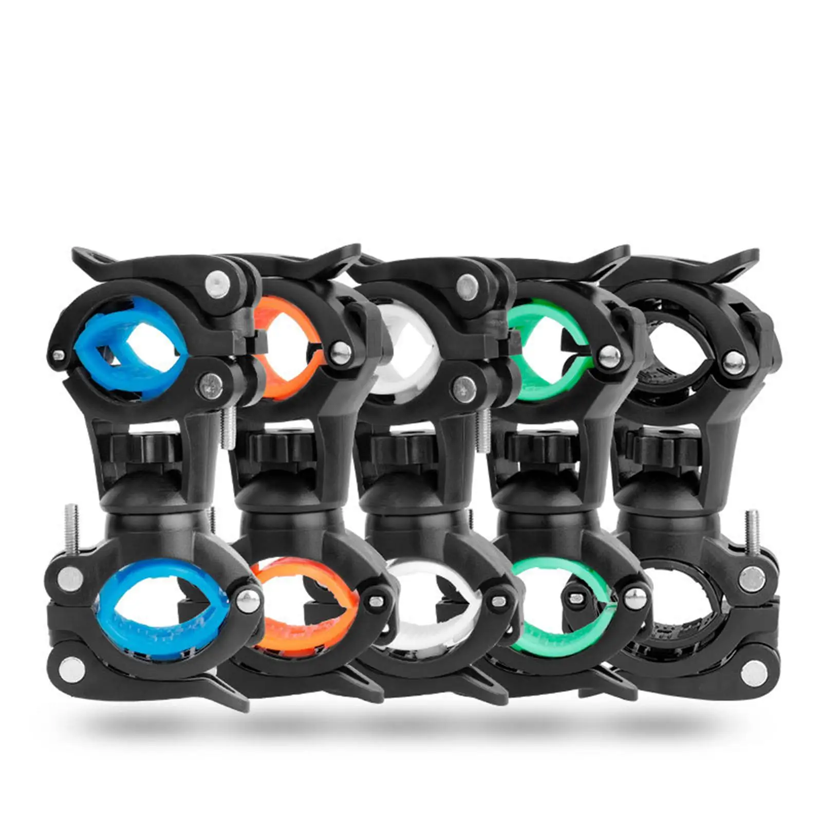 

Bike Light Holder Quick Release Plastic Steel Clamp Handlebar Mount Bicycle Flashlight Grip Bracket for Mountain Road Bikes