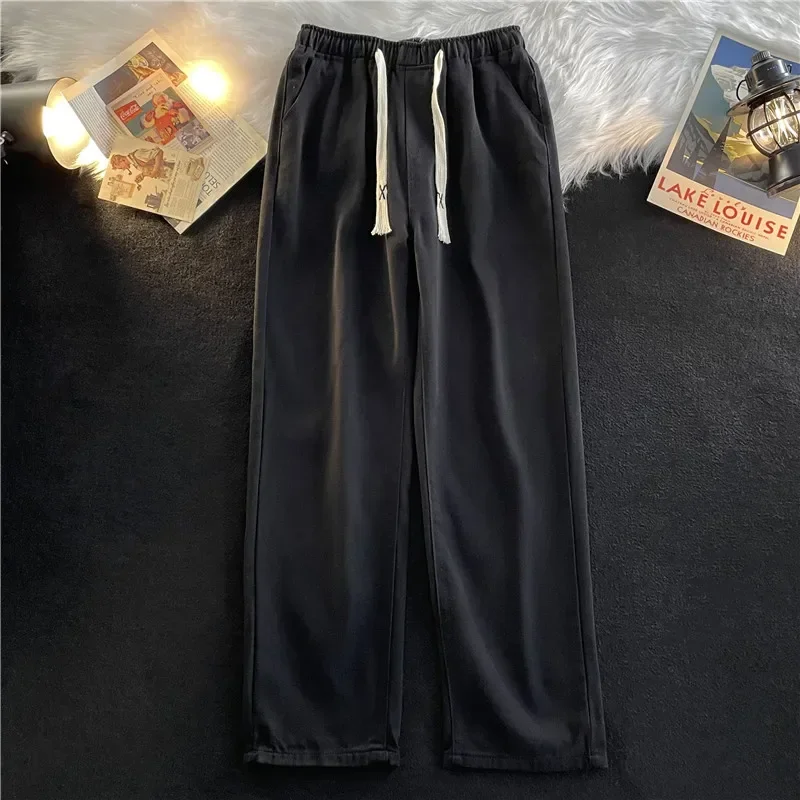 Spring Autumn Jogger Pant Men Vintage Pants Loose Jeans Casual Harem Denim Korean Hip Hop Sweatpants Male Trousers