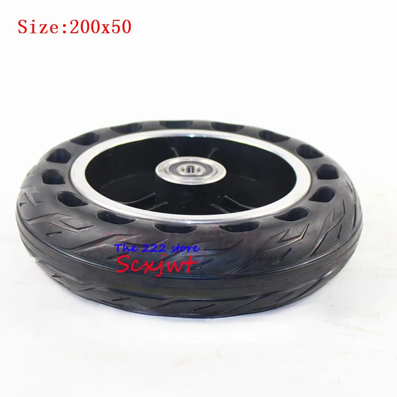 High Quality 200x50 Solid Wheel Explosion-proof Electric Bike Scooter Tyres 8 Inch Motorcycle  Tires Wheels Bee Hive Holes