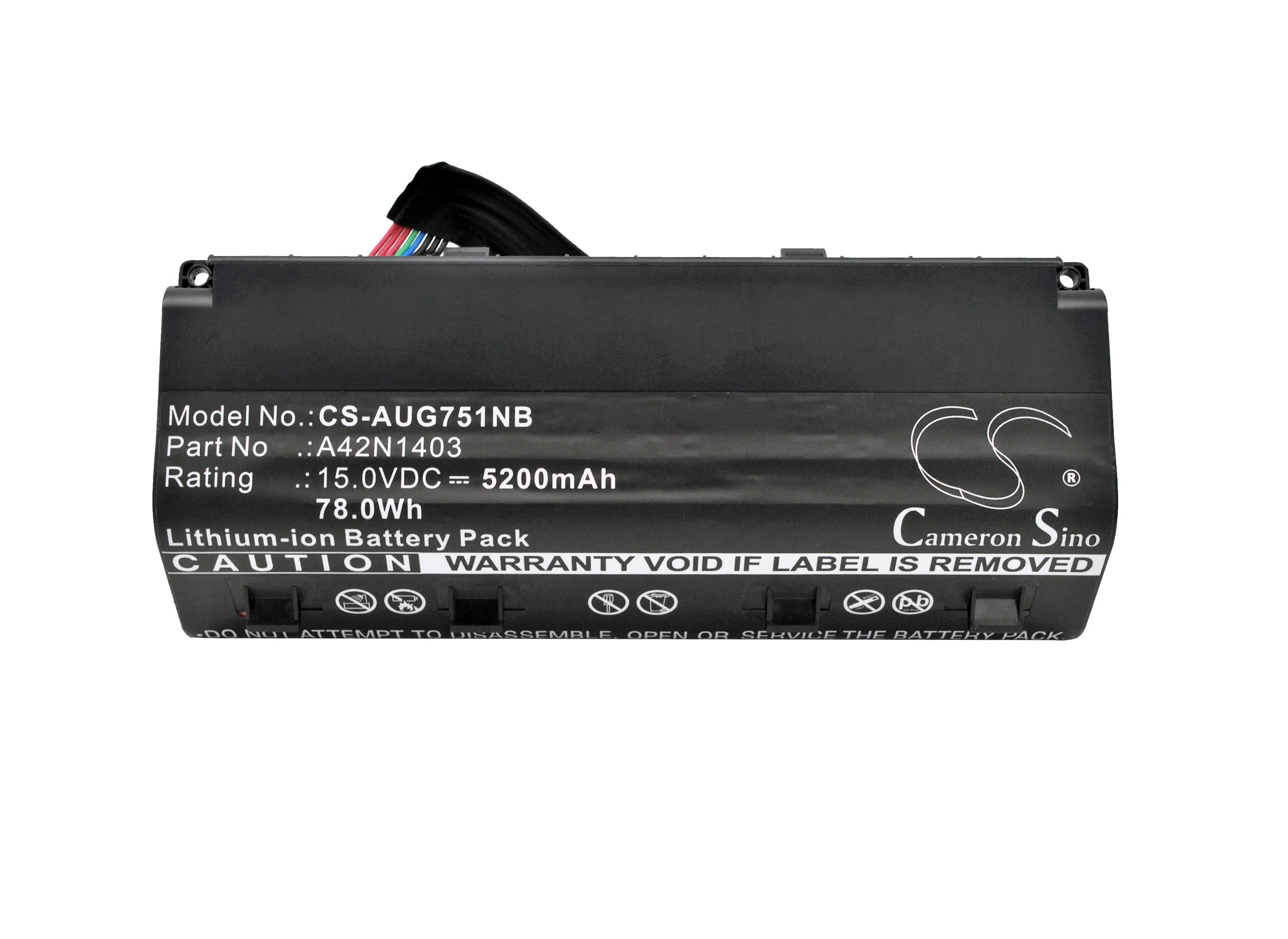 

Li-ion Notebook, Laptop Battery for Asus,15.0v,5200mAh,G751J G751JM ROG GFX71JY G751J-BHI7T25 GFX71JY4710 G751JT G751JY GFX71JM