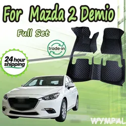 Car Floor Mats For Mazda2 Mazda 2 Demio Toyota Yaris R DJ DL 2015~2022 Leather Mat Rugs Carpets Interior Parts Car Accessories