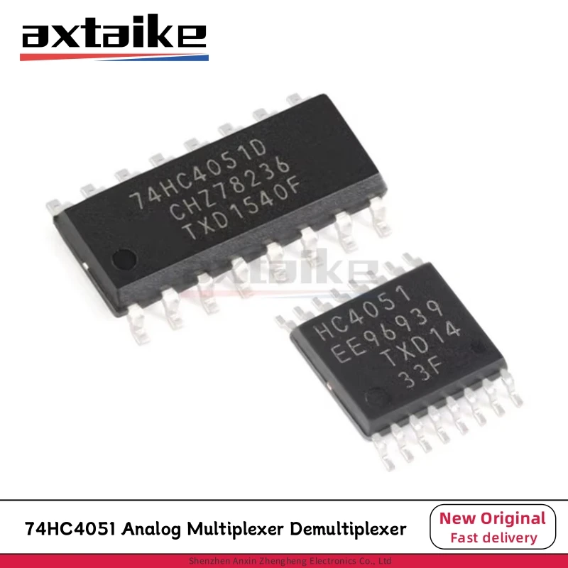 

10PCS 74HC4051D 74HC4051PW SOP-16 TSSOP-16 HC4051 74HC4051 8-channel Analog Multiplexer Demultiplexer IC SMD Chip