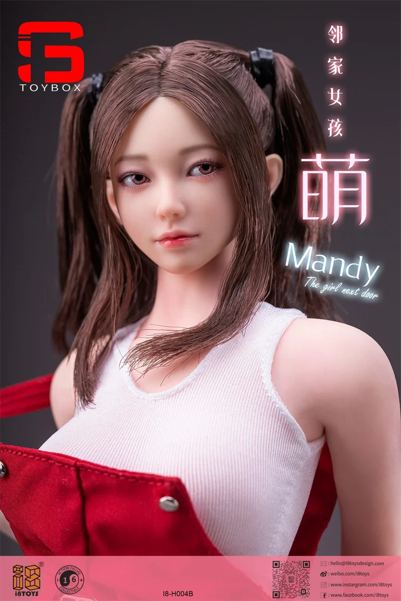 I8Toys I8-H004 1/6 Mandy ruchome oczy głowa rzeźba Model Fit 12 cali kobieta żołnierz figurka ciało lalki