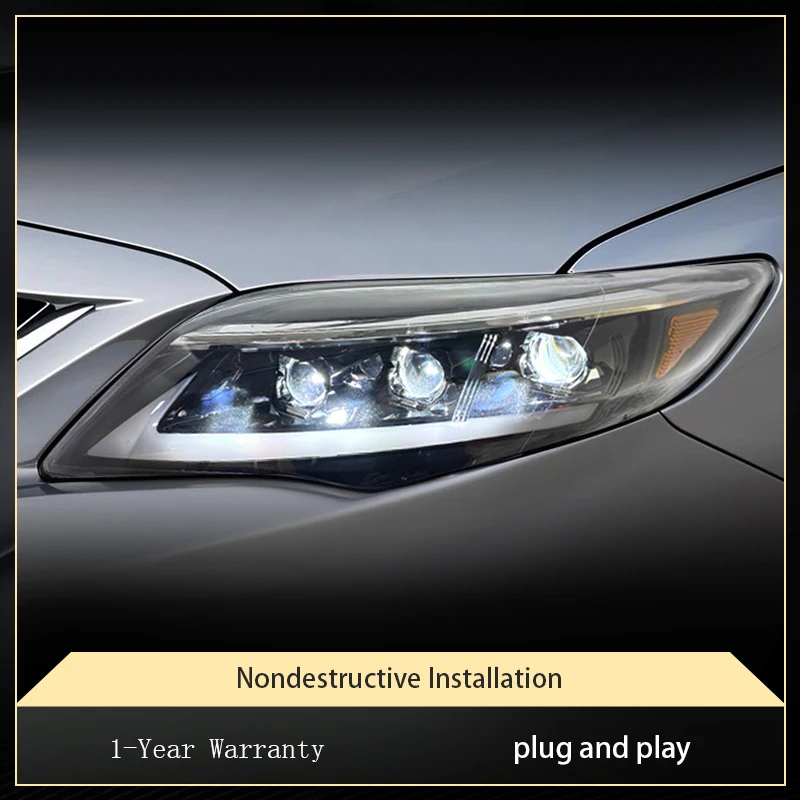 المصابيح الأمامية للسيارات ل كورولا 2011-2013 تويوتا زينون الجبهة مصباح LED لمبات DRL ترقية رئيس كشاف ضوئي عدسة اكسسوارات السيارات