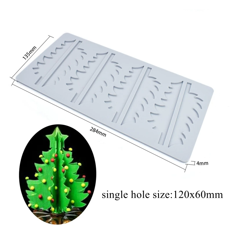 Christmas Decoration Tree Snowflake Deer Horn Design Cake Molds Sugar Craft Silicone Pad Chocolate Fondant Lace Mat M723