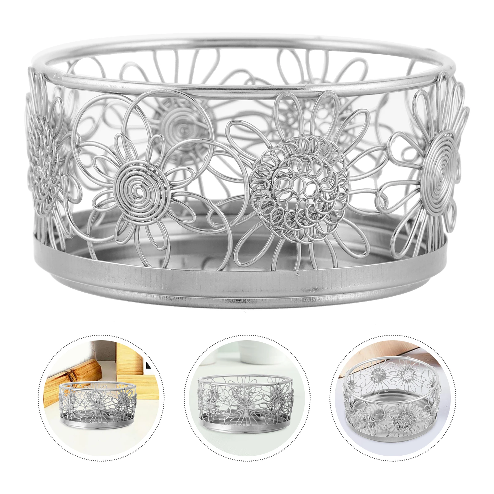 

Stainless Steel Mini Desk Organizer Bucket Metal Cylinder Space-Saving Office Storage Decorative Paper Clip for Home