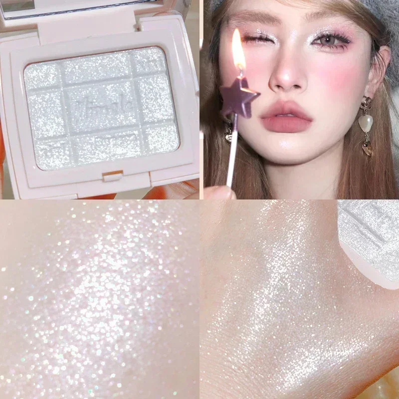 Langlebiger Text marker Lidschatten seidig Diamant Text marker Puder Glitter 3D Gesicht Kontur Schimmer Illuminator Make-up Kosmetik