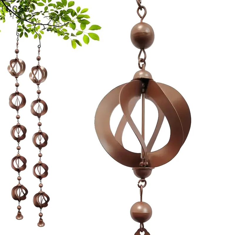 

Rain Chain Decorative Iron Rain Gutter Chains Functional Replacement Downspout Chain Outdoor Rain Chains