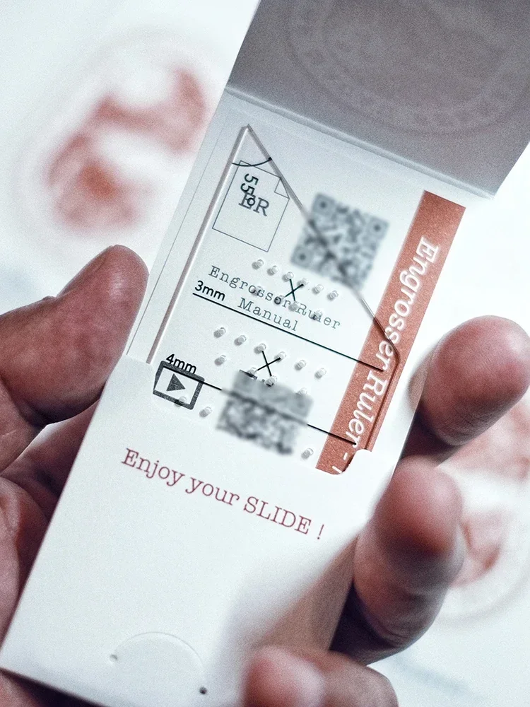 Calligraphy Copper Ruler Aquino Western Spencerian Script Guidelines Precision Tool for English Calligraphy Floral Design