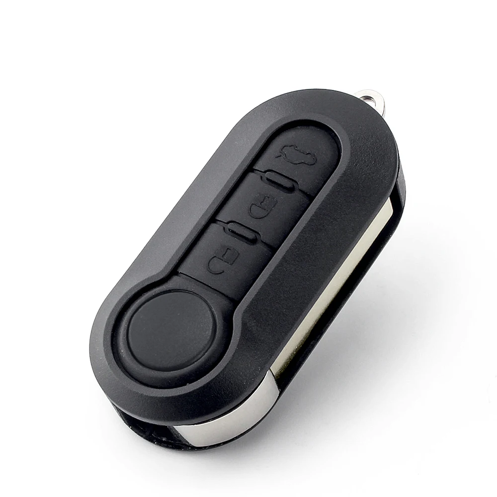 KEYYOU 3 Button Remote Car Key Shell Folding Case For Fiat 500 Panda Punto Bravo Ducato Peugeot Boxer Citroen Jumper SIP22 Blade