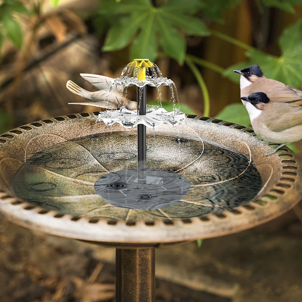 3-Tier Solar Bird Bath Fountain with Solar Panel Decorative Fountain Water Fountain and Birdbath for Yard Patio Deck Decoration