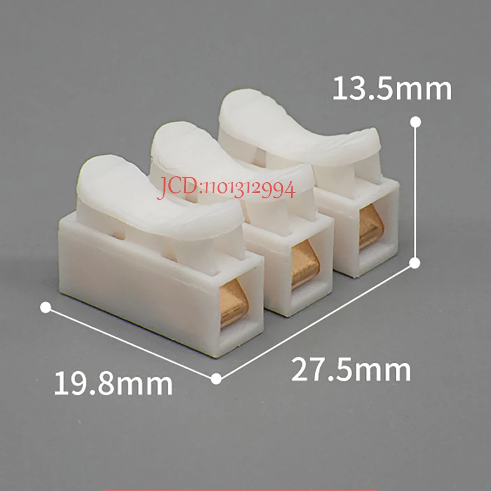 10PCS CH-2/CH-3 Quick Wire Terminal 2/3 Pins Electrical Cable Connectors Self Lock Push In Fast Block Splice Cable Line Clamp